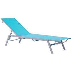 Sun Lounger NOLI Reclining Metal Blue