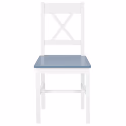 Dining Set MOANA Pine Wood White 4 Seater