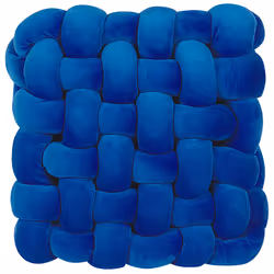 Velvet Knot Cushion 30 x 30 cm Blue SIRALI