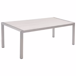 Garden Dining Table VERNIO 180 cm 90 cm Metal White