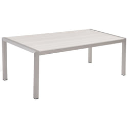 Garden Dining Table VERNIO 180 cm 90 cm Metal White