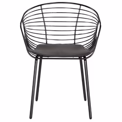 Set of 2 Dining Chairs HOBACK Metal Black