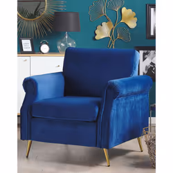 Armchair VIETAS Velvet Navy Blue