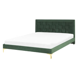 Bed Velvet LIMOUX 140 x 200 cm (EU Double) Dark Green