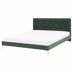 Bed Velvet LIMOUX 160 x 200 cm (EU King Size) Dark Green