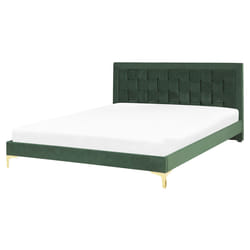 Bed Velvet LIMOUX 160 x 200 cm (EU King Size) Dark Green