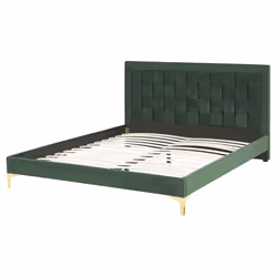 Bed Velvet LIMOUX 160 x 200 cm (EU King Size) Dark Green