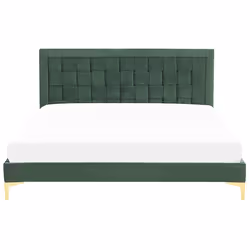 Bed Velvet LIMOUX 180 x 200 cm (EU Super King) Dark Green