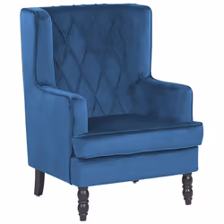 Armchair SANDSET with Footstool Velvet Dark Blue - Additional view 4