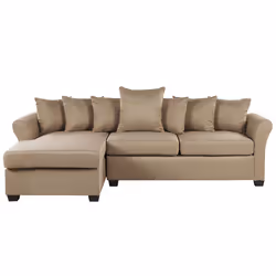 Corner Sofa VIKNA Fabric Beige 3 Seater Right Hand