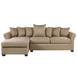Corner Sofa VIKNA Fabric Beige 3 Seater Right Hand