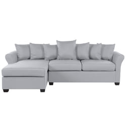 Corner Sofa VIKNA Fabric Light Grey 3 Seater Right Hand