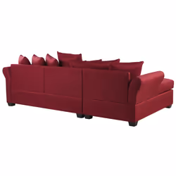 Corner Sofa VIKNA Fabric Dark Red 3 Seater Right Hand - Additional view 4