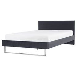 Bed Velvet BELLOU 160 x 200 cm (EU King Size) Dark Grey