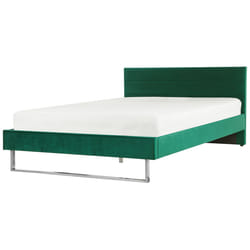 Bed Velvet BELLOU 180 x 200 cm (EU Super King) Green