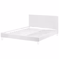 Bed Frame Cover Velvet FITOU 180 x 200 cm White