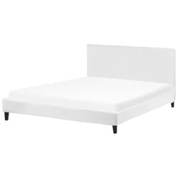 Bed Velvet FITOU 180 x 200 cm (EU Super King) White