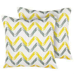 Set of 2 Outdoor Cushions AFFILE Chevron Pattern 45 x 45 cm Multicolour