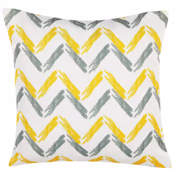 Set of 2 Outdoor Cushions AFFILE Chevron Pattern 45 x 45 cm Multicolour