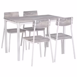 Dining Set BISMARCK Grey 4 Seater