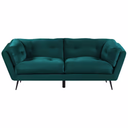Sofa LENVIK Velvet Emerald Green 3 Seater