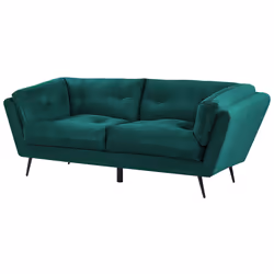 Sofa LENVIK Velvet Emerald Green 3 Seater