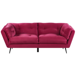 Sofa LENVIK Velvet Burgundy 3 Seater