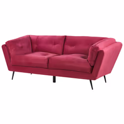 Sofa LENVIK Velvet Burgundy 3 Seater