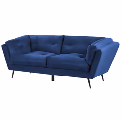 Sofa LENVIK Velvet Navy Blue 3 Seater