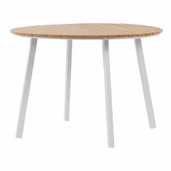 Round Garden Dining Table Ã¸ 105 cm Light Wood CAVOLI