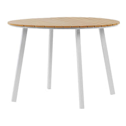 Round Garden Dining Table Ã¸ 105 cm Light Wood CAVOLI