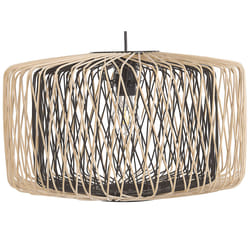 Bamboo Pendant Lamp Light Wood Black JAVARI