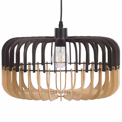 Pendant Lamp Light Wood Black SOUS