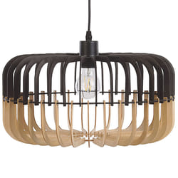Pendant Lamp Light Wood Black SOUS