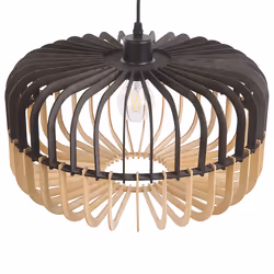 Pendant Lamp Light Wood Black SOUS