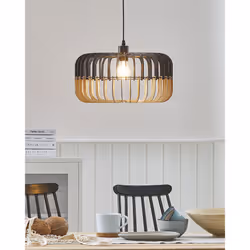 Pendant Lamp Light Wood Black SOUS - Additional view 4
