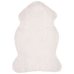 Faux Fur Rabbit Rug White UNDARA