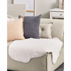 Faux Fur Rabbit Rug White UNDARA