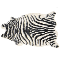 Zebra Print Rug Black NAMBUNG