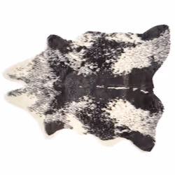 Faux Cowhide Area Rug Black 60 x 90 cm NAMBUNG