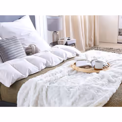 Blanket TOURZA Fabric 150 x 200 cm White