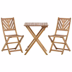 Bistro Set TERNI Wood Brown