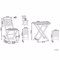 Bistro Set TERNI Wood Brown