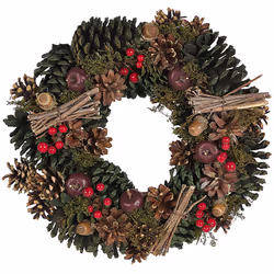 Decorative Christmas Wreath  35 cm Green NURMES