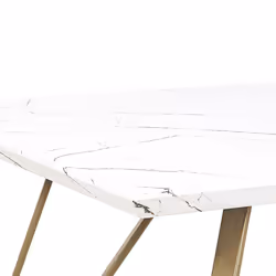 Dining Table MOLDEN White/ Gold 150 cm 80 cm - Additional view 4
