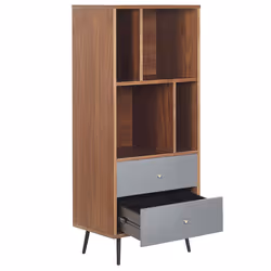 Bookcase RICHMOND 139 cm Dark Walnut