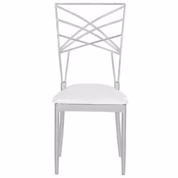 Set of 2 Dining Chairs GIRARD Metal Silver