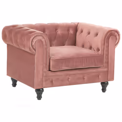 Armchair CHESTERFIELD Velvet Pink