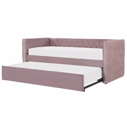 Trundle Bed Velvet GASSIN 90 x 200 cm (EU Single) Pink