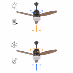 Ceiling Fan with Light MLAVA with Remote Brown
